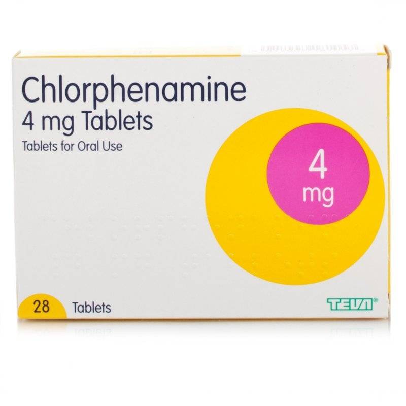 Антигистаминное средство хлорфенамин 